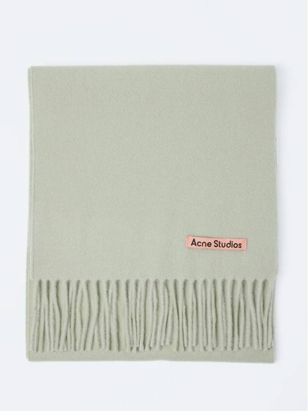 Wool Fringe Muffler Light Green - ACNE STUDIOS - BALAAN 2