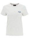 Denise Embroidered Logo Short Sleeve T-shirt Ecru - A.P.C. - BALAAN 2