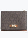 Parker Medium Logo Tri-Fold Half Wallet Brown - MICHAEL KORS - BALAAN 2