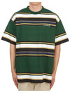 Morcom Striped Short Sleeve T-Shirt Green - CARHARTT WIP - BALAAN 2