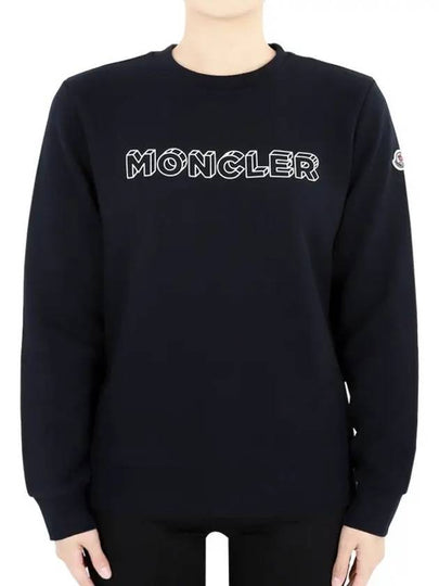 Kids lettering logo sweatshirt navy 8G00028 899PS 778 12 14A adult wearable - MONCLER - BALAAN 2