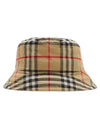 Check Cotton Bucket Hat Beige - BURBERRY - BALAAN 3