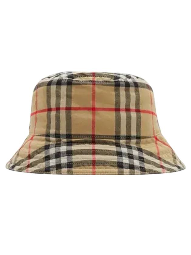 Check Cotton Bucket Hat Beige - BURBERRY - BALAAN 3