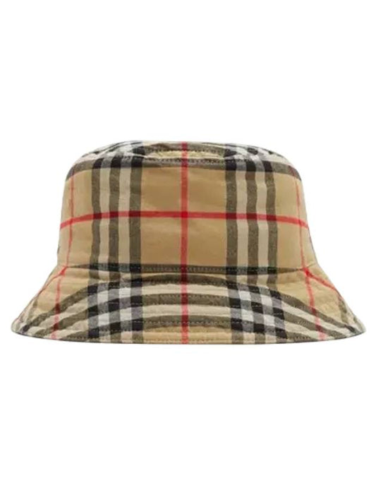 Check Cotton Bucket Hat Beige - BURBERRY - BALAAN 2