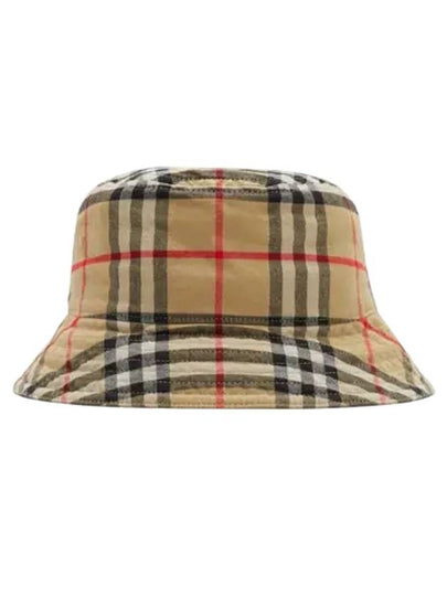 Check Cotton Bucket Hat Beige - BURBERRY - BALAAN 2