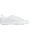 Court Classic Perforated Leather Low Top Sneakers White - SAINT LAURENT - BALAAN 5