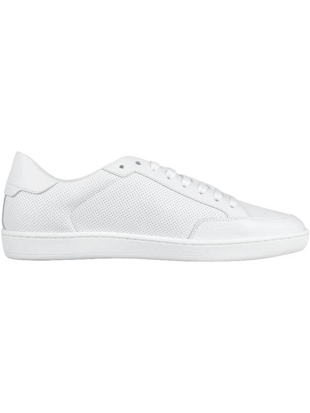 Court Classic Perforated Leather Low Top Sneakers White - SAINT LAURENT - BALAAN 5