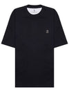 Logo Cotton Short-Sleeved T-Shirt Black - BRUNELLO CUCINELLI - BALAAN 2