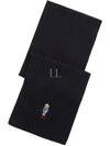 Holiday Bear Wool Muffler Black - POLO RALPH LAUREN - BALAAN 2