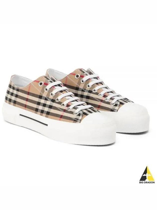 Vintage Check Cotton Sneakers Archive Beige - BURBERRY - BALAAN 2