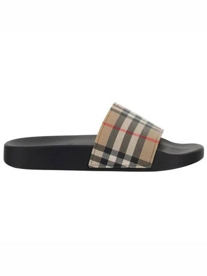 Check Furley Slippers Beige - BURBERRY - BALAAN 2