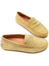 Gommino Bubble Suede Driving Shoes Yellow - TOD'S - BALAAN 6