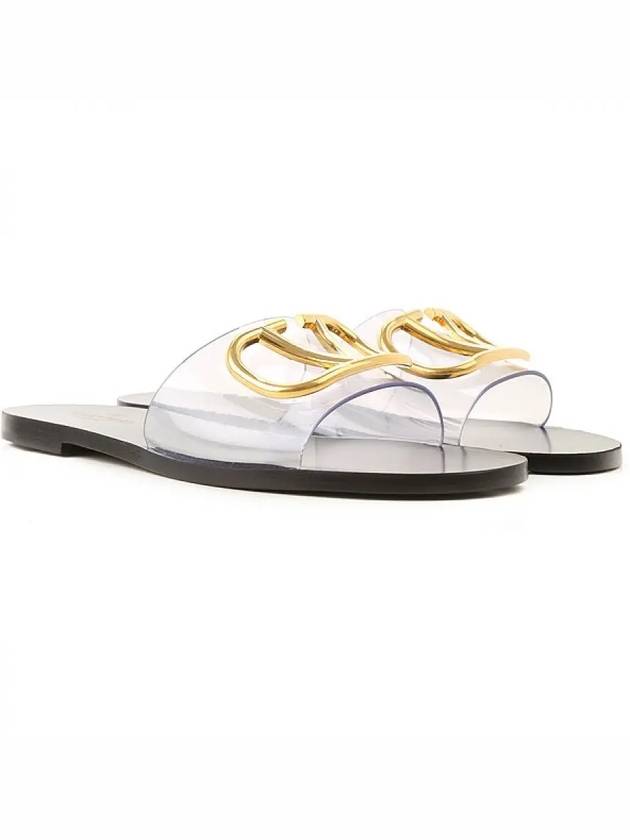 S0L42 ECG 001 V logo transparent sandals white - VALENTINO - BALAAN 4