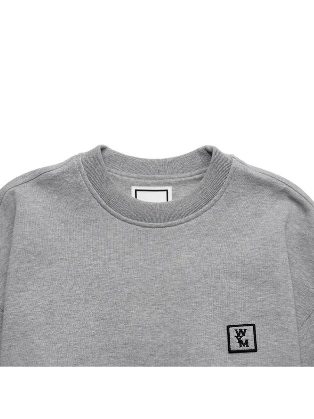 Women's Back Logo Crew Neck Sweatshirt Sweatshirt Melange Gray M233TS27713G - WOOYOUNGMI - BALAAN 2