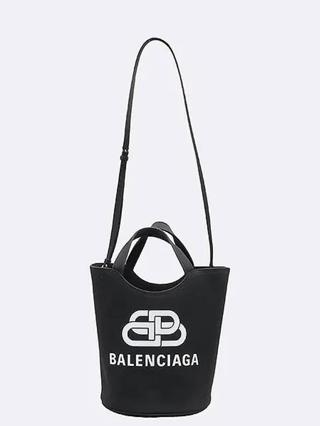 599332 Black color wave M size tote bag shoulder strap - BALENCIAGA - BALAAN 4