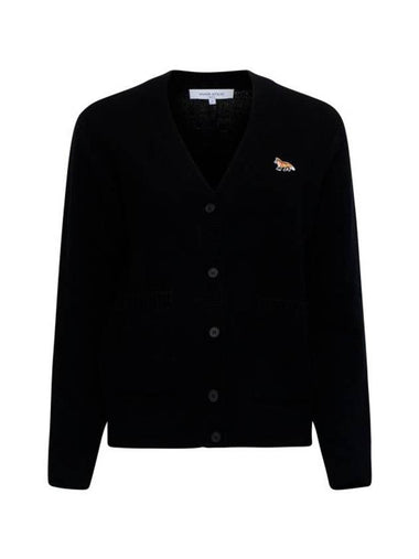 Baby Fox Patch Boxy Cardigan Black - MAISON KITSUNE - BALAAN 1