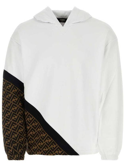 Monogram Logo Hoodie White - FENDI - BALAAN 2