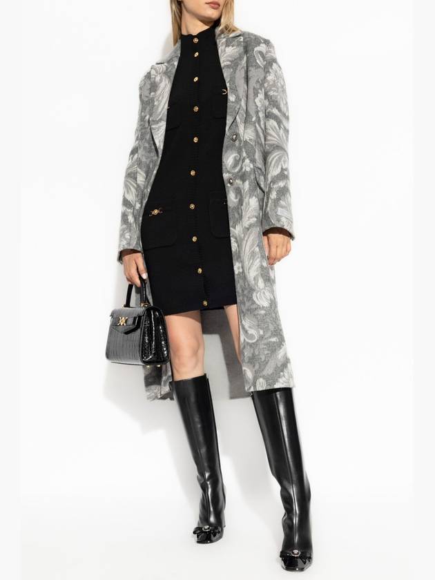 Versace Coat With Barocco Pattern, Women's, Grey - VERSACE - BALAAN 2