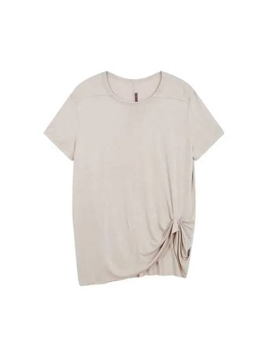 WOMEN Draped Rayon T-Shirt Beige - RICK OWENS - BALAAN 1