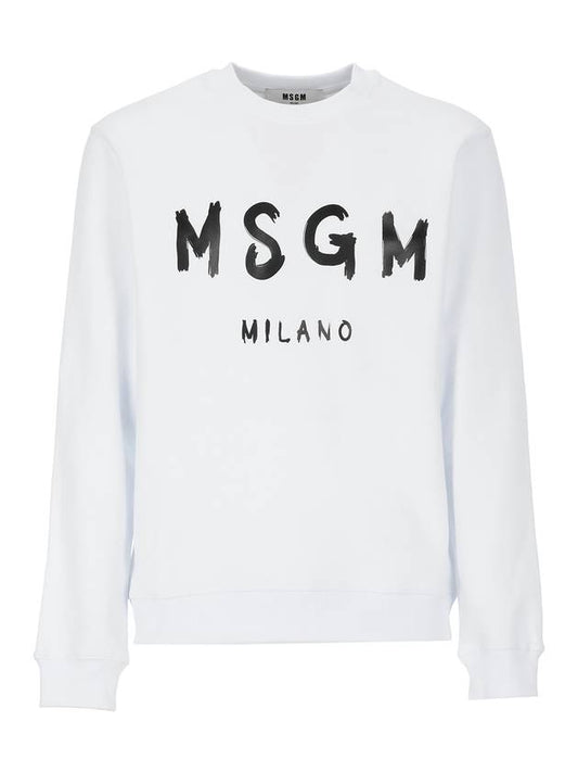 Milano Logo Print Sweatshirt White - MSGM - BALAAN 1