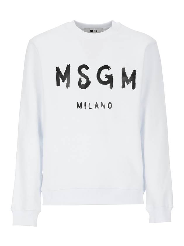 Milano Logo Print Sweatshirt White - MSGM - BALAAN 1