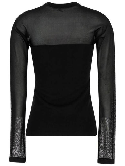 Black Semi Sheer Evening Top In Viscose Woman - TOTEME - BALAAN 2