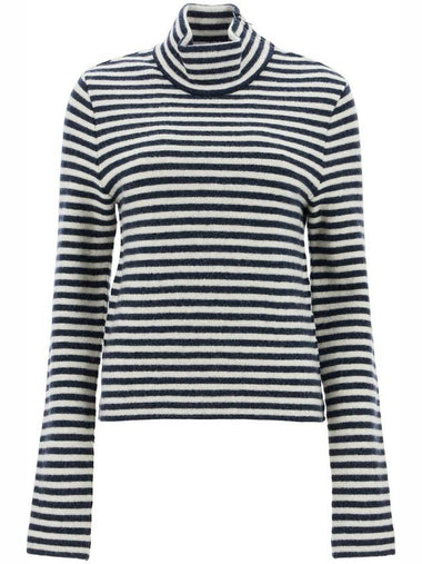 striped boiled wool knit pullover sweater - JIL SANDER - BALAAN 1