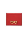 Gold Plaque Compact Half Wallet Red - SALVATORE FERRAGAMO - BALAAN 2