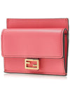 FF Baguette Flap Card Wallet Rosa - FENDI - BALAAN 3