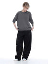 Women s LBRHK CH Linen Basic Round Half Knit Charcoal - CHANCE'S NOI - BALAAN 3