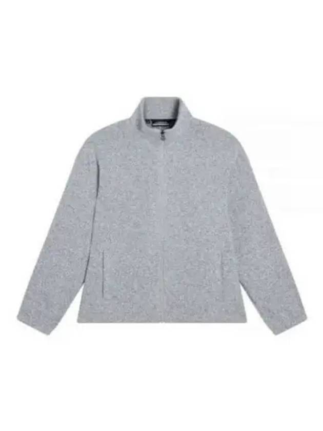 Lorentz Mid Layer Zip-Up Jacket Light Grey Melange - J.LINDEBERG - BALAAN 2