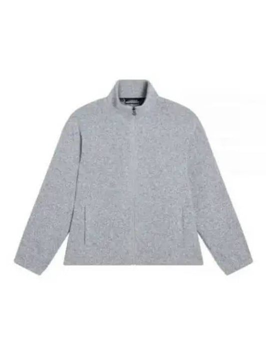 Lorentz Mid Layer Zip-Up Jacket Light Grey Melange - J.LINDEBERG - BALAAN 2