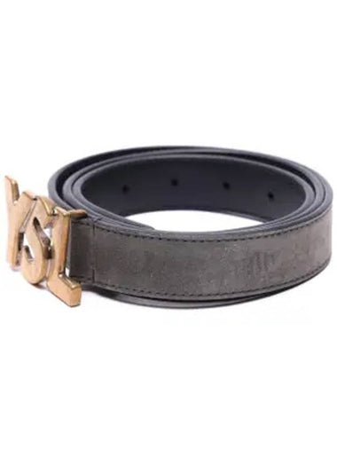 YSL Logo Belt Brown - SAINT LAURENT - BALAAN 1