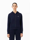 Essential Drawstring Zip-Up Hoodie Navy - LACOSTE - BALAAN 2