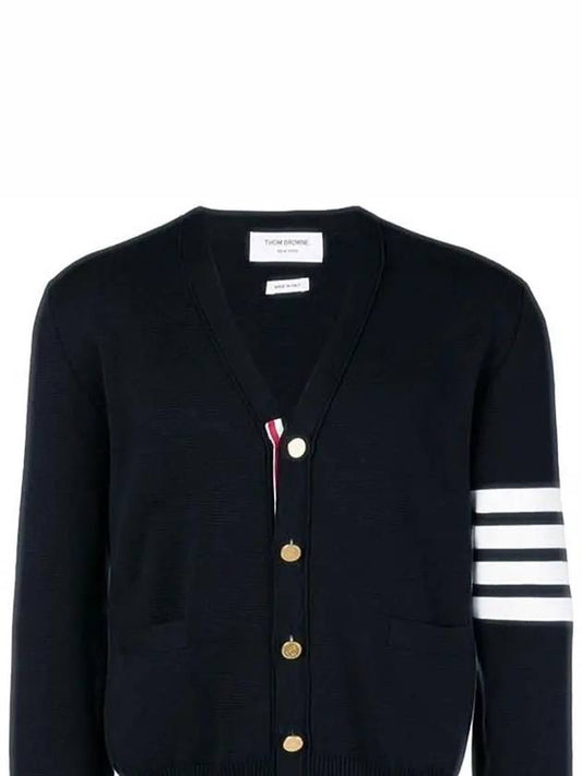 Milano Stitch 4 Bar Cardigan Navy - THOM BROWNE - BALAAN 2