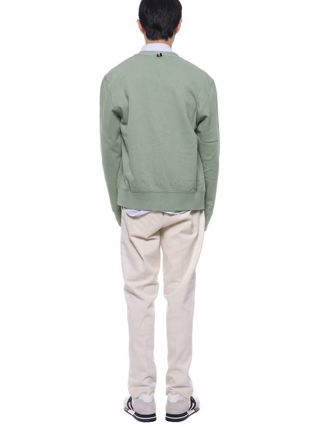 Garment Dyed V Neck Cardigan Green - THOM BROWNE - BALAAN 6