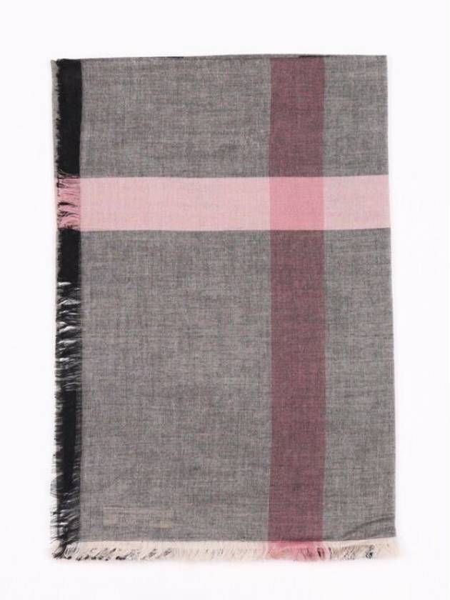 Mega Check Scarf Grey - BURBERRY - BALAAN 3