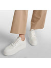 Downtown Bold Leather Low Top Sneakers White - PRADA - BALAAN 7