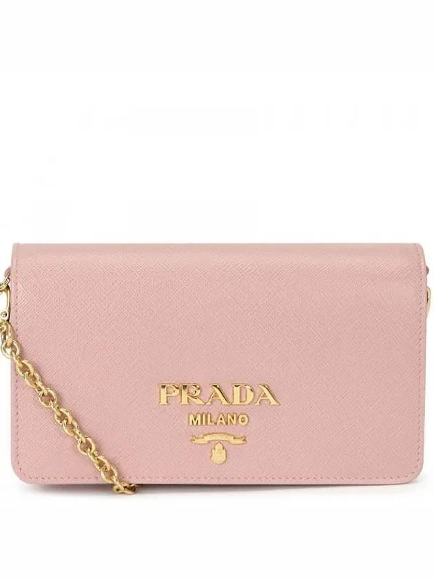 Saffiano Luxe Chain Mini Shoulder Bag Pink - PRADA - BALAAN 2