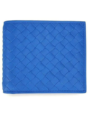 Intrecciato Half Wallet Blue - BOTTEGA VENETA - BALAAN 1