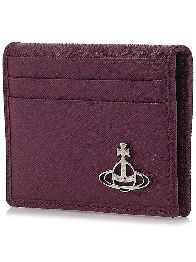 Saffiano Card Wallet Purple - VIVIENNE WESTWOOD - BALAAN 3