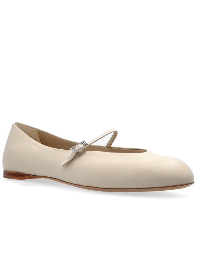 Max Mara Leather Ballet Flats, Women's, Beige - MAX MARA - BALAAN 4