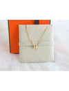 Mini Pop H Pendant Necklace Gold Blanc White - HERMES - BALAAN 5