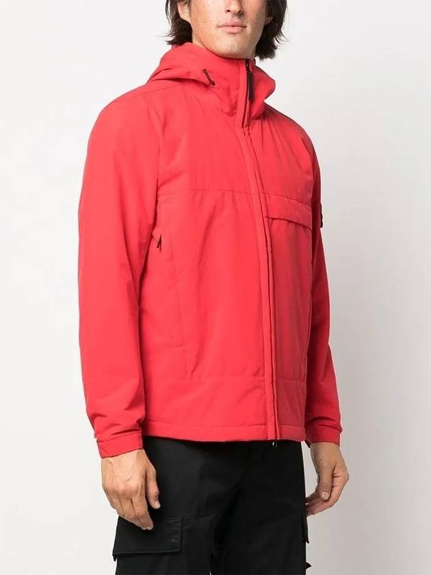 Men's Soft Shell Pure Insulation Technology Primaloft Hooded Jacket Red - STONE ISLAND - BALAAN 5