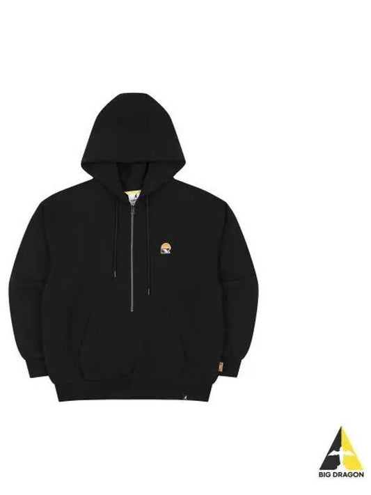 CRS half zip up hoodie 9019 black - KANGOL - BALAAN 1