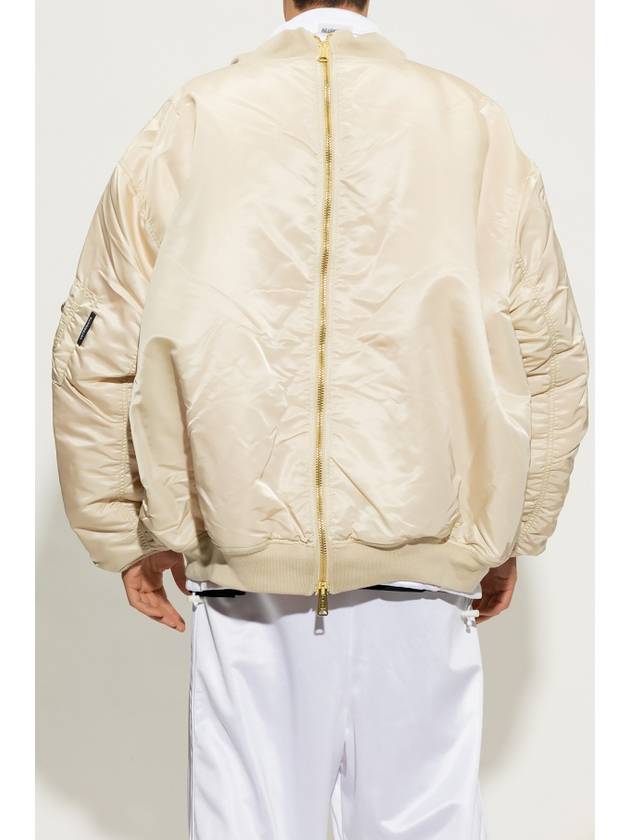 Reversible Double Zipper Bomber Jacket Cream - VETEMENTS - BALAAN 9