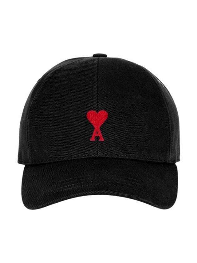 heart logo embroidery ball cap black - AMI - BALAAN.