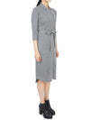 Women's Belted Shirt Midi Dress Grey - THOM BROWNE - BALAAN 9