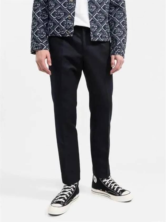 Milano Compact Gabardine Wool Straight Pants Blue - GOLDEN GOOSE - BALAAN 9