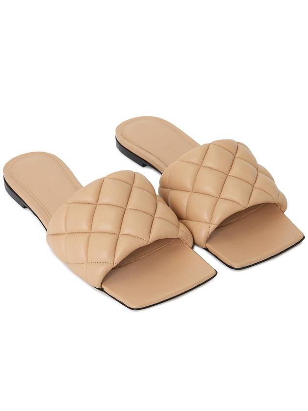 Padded Quilted Slippers Beige - BOTTEGA VENETA - BALAAN 4